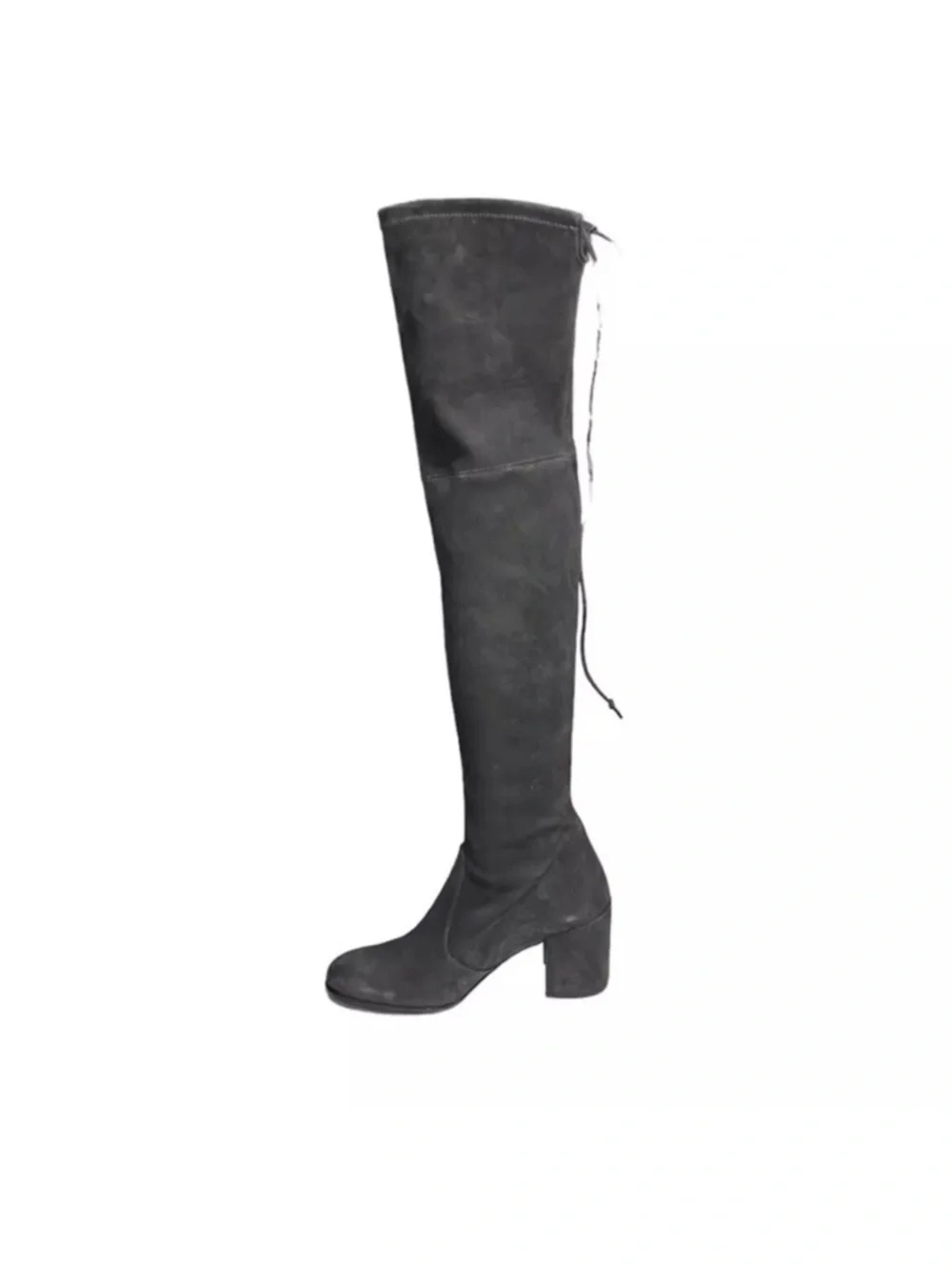 Stuart Weitzman Tieland Slate Gray Suede Over the Knee Boots Size 9 NWOT